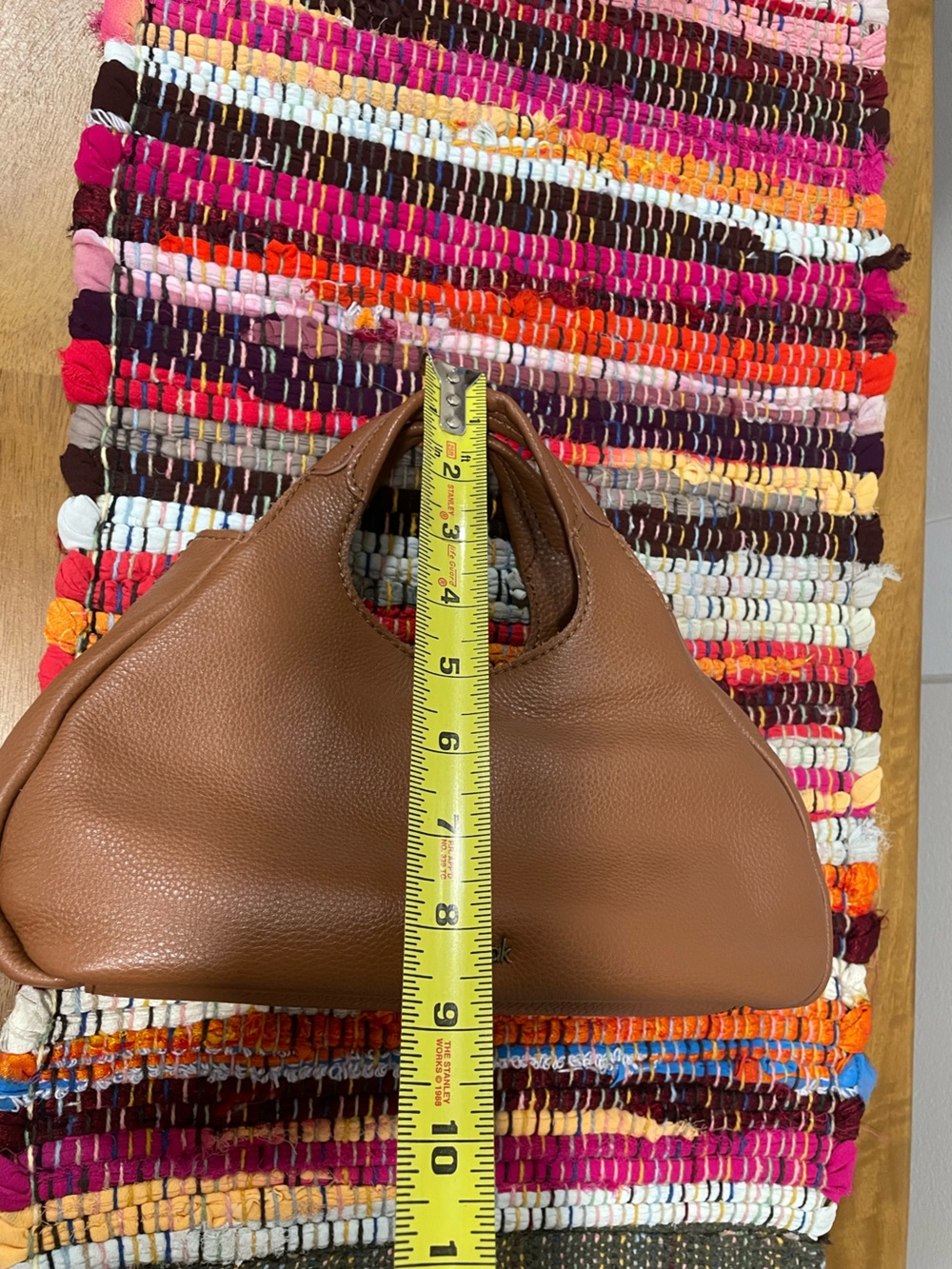 Tan Leather Hobo Shoulder Bag